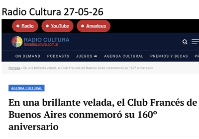 Nota al club francés en radio Cultura