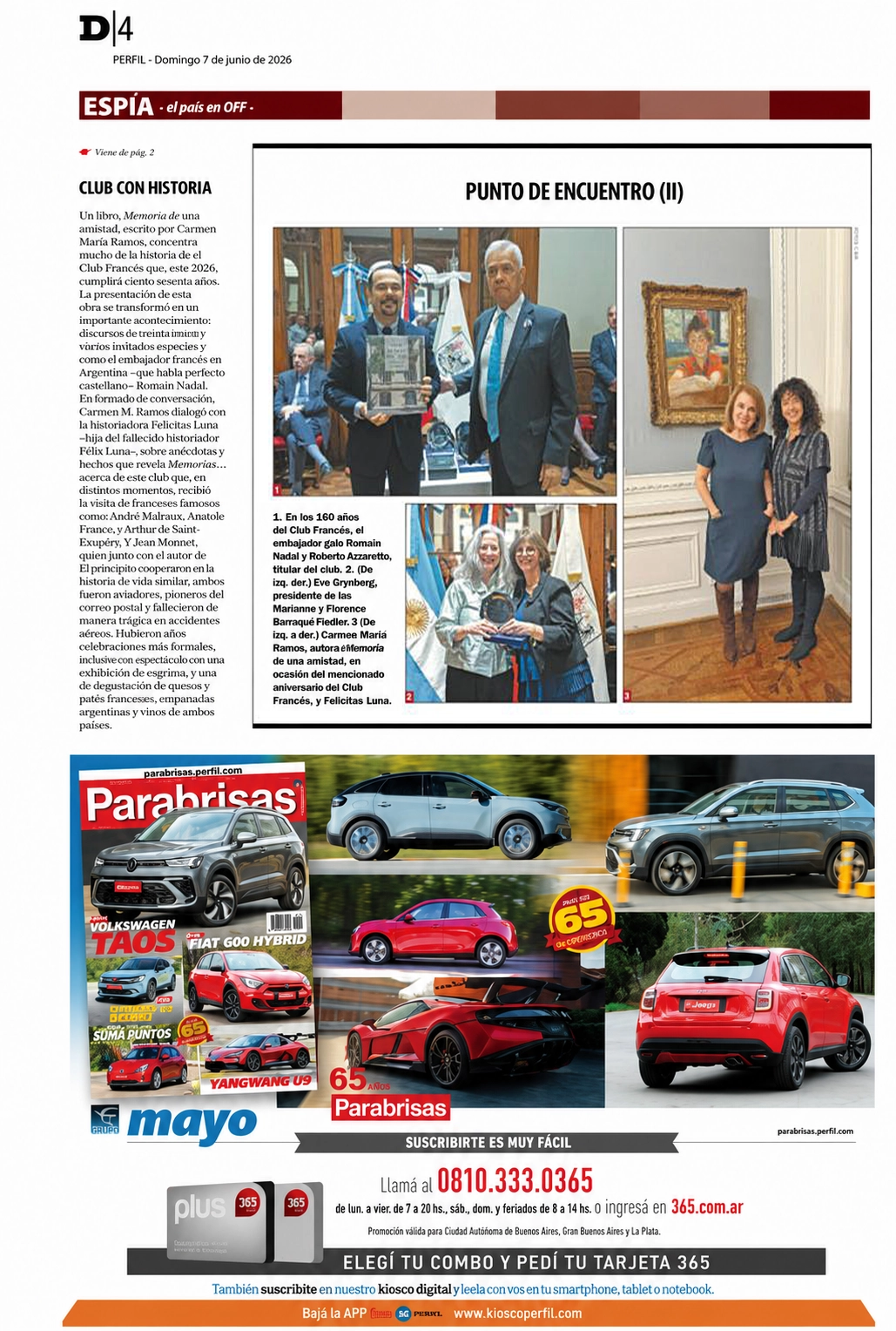 Nota diario Perfil 160 aniversario del Club Francés