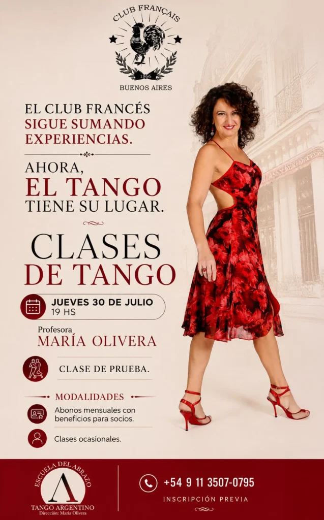 Clases de tango en el Club Francés