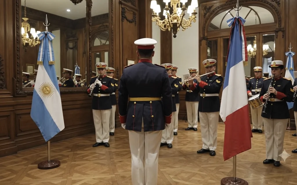 celebración de independencia argentina y francesa en el club francés
