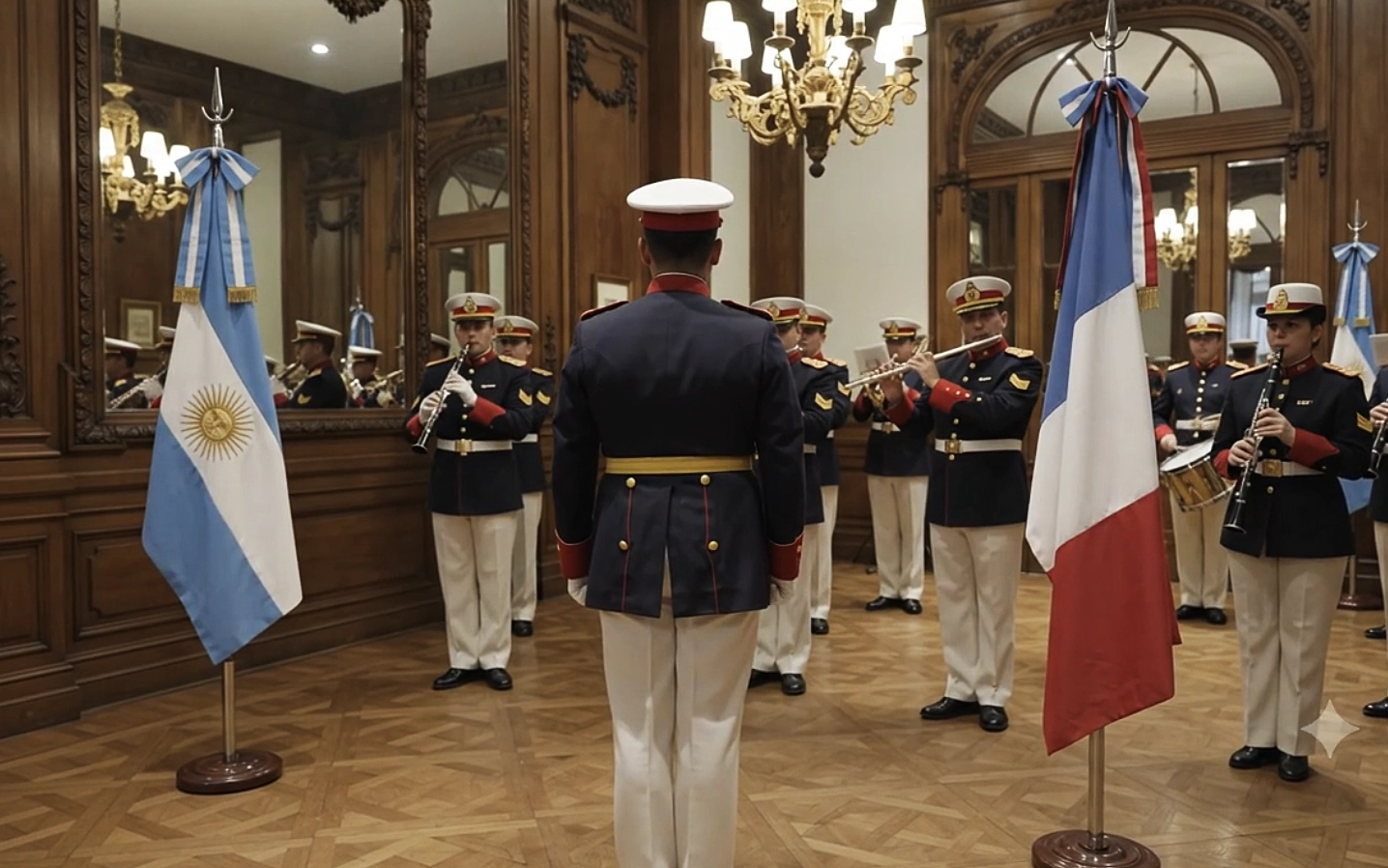 celebración de independencia argentina y francesa en el club francés