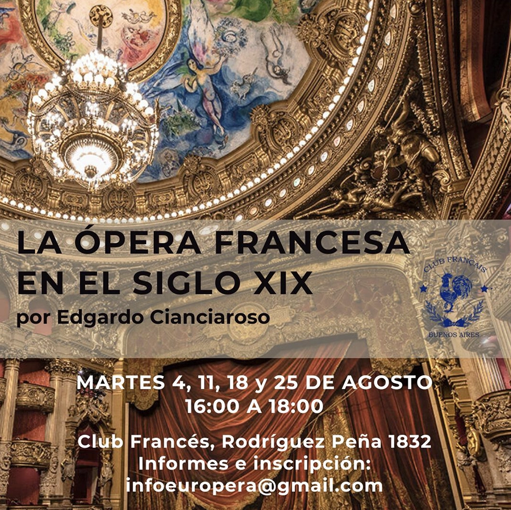 curso de ópera francesa en el Club Francés