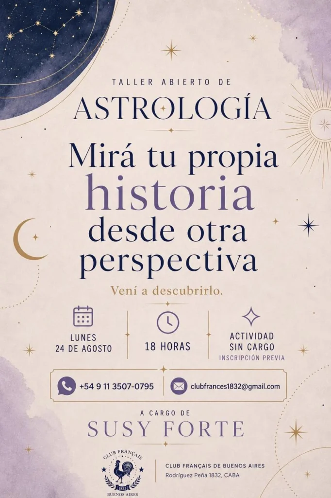 Taller abierto de Astrología en el Club Francés