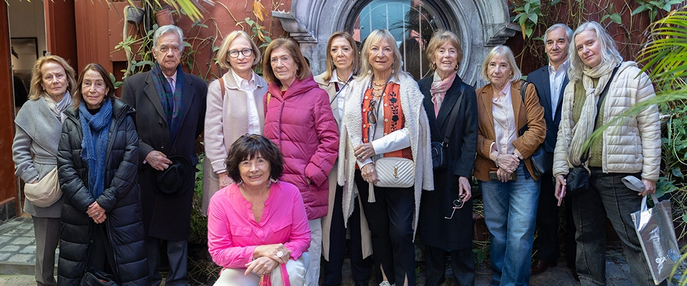 integrantes del Club Francés en visita a Aldo Sessa